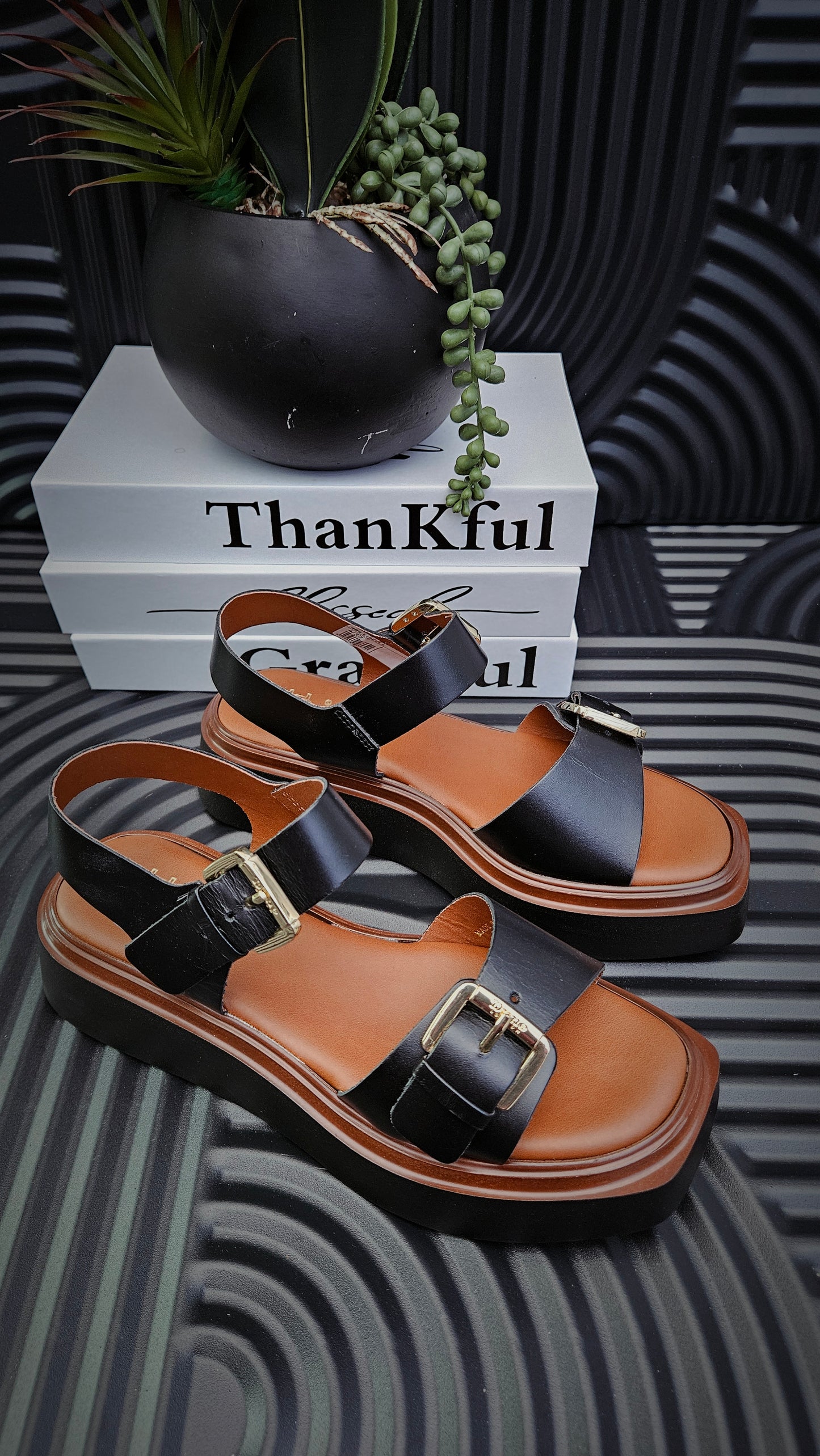 DUNE Casual Sandals in Black