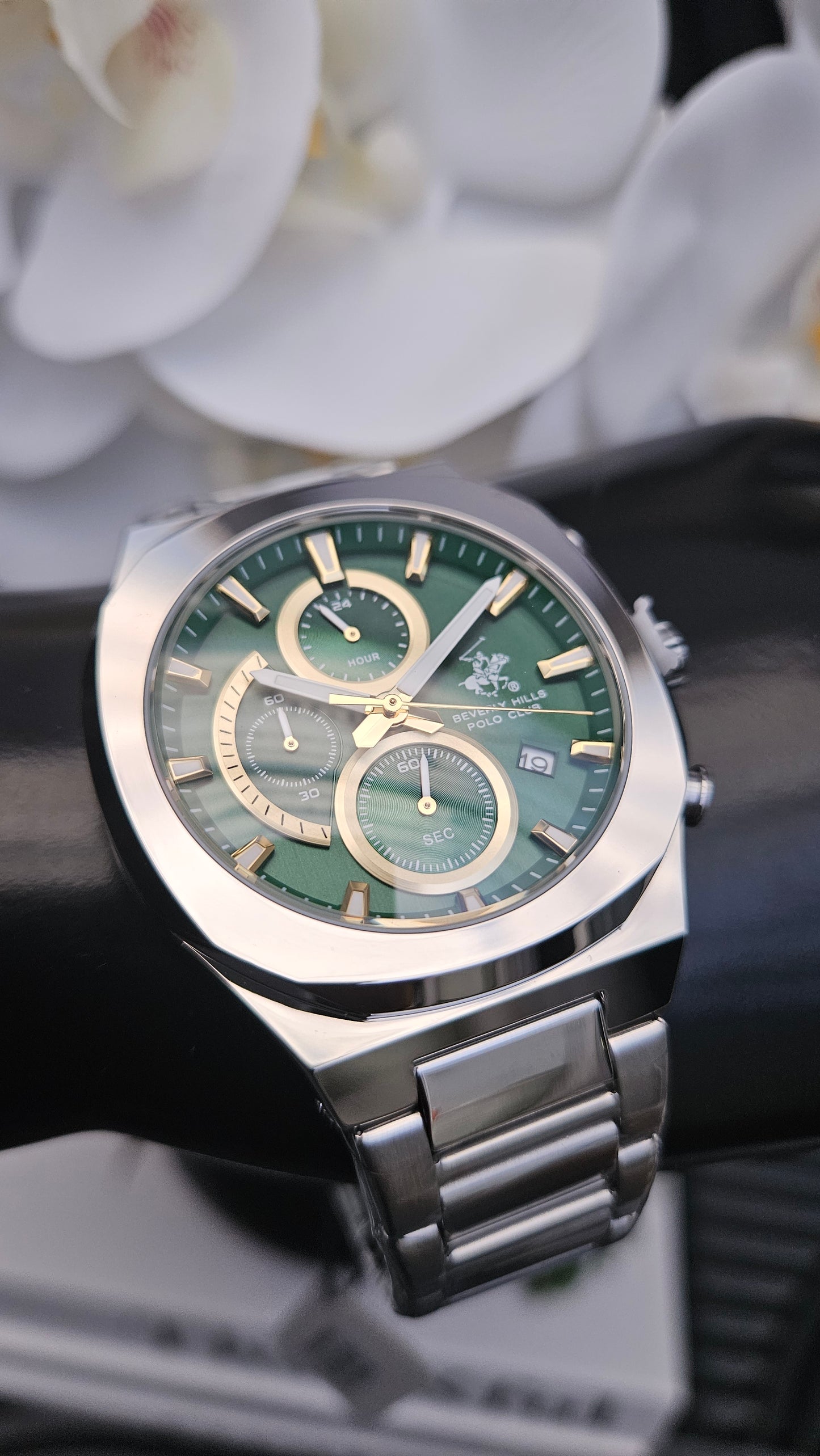Beverly Hills Polo Club Men's Watch with Green Dial