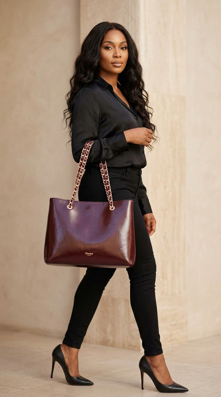 DUNE Burgundy Shoulder Bag