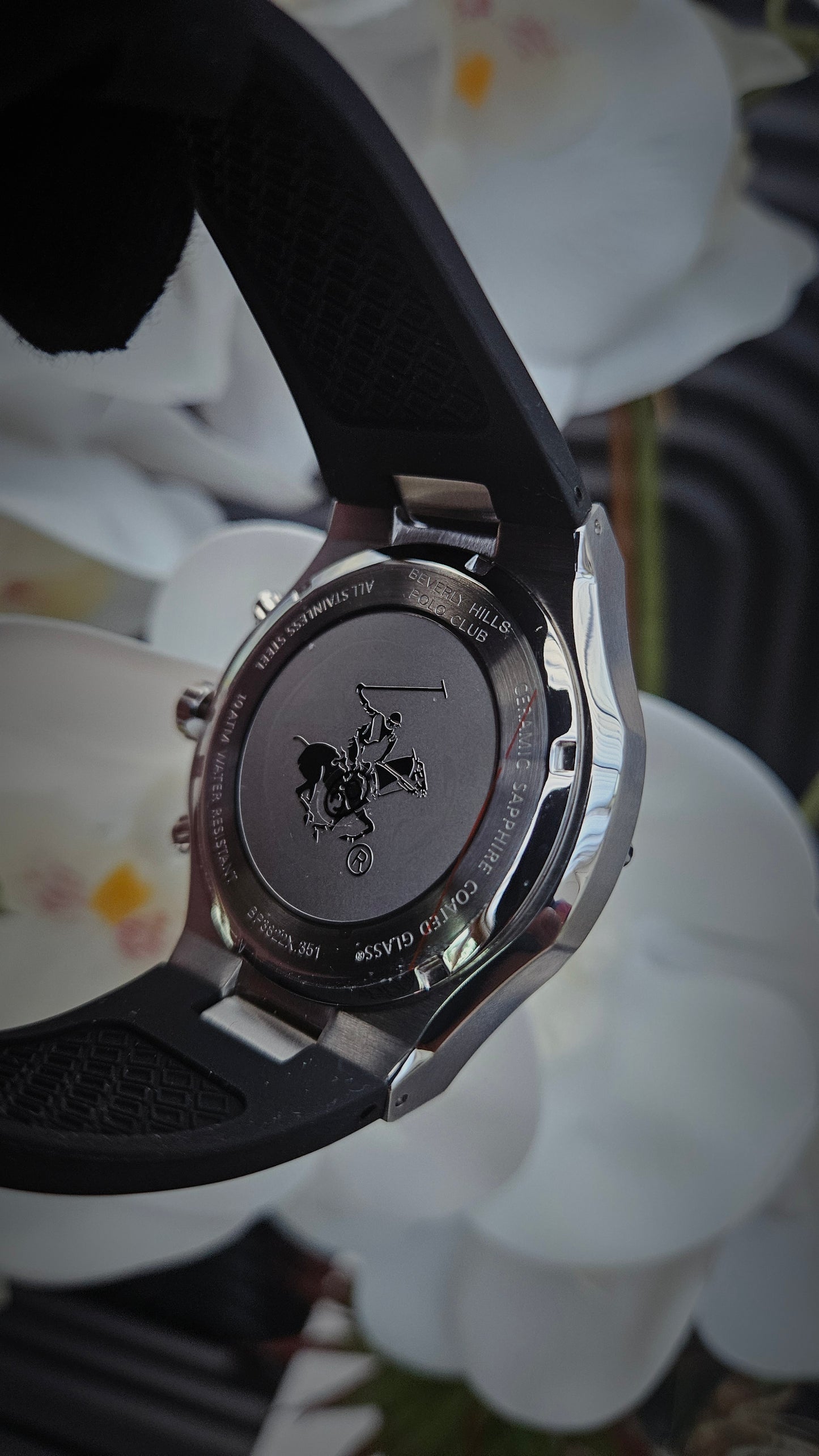 Beverly Hills Polo Club Black Silicon Strap Watch -Authentic Retail Product