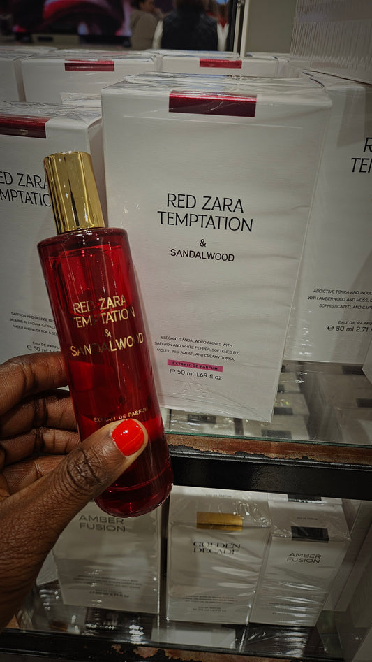 Red Temptation & Sandalwood Perfume - Authentic Retail Product