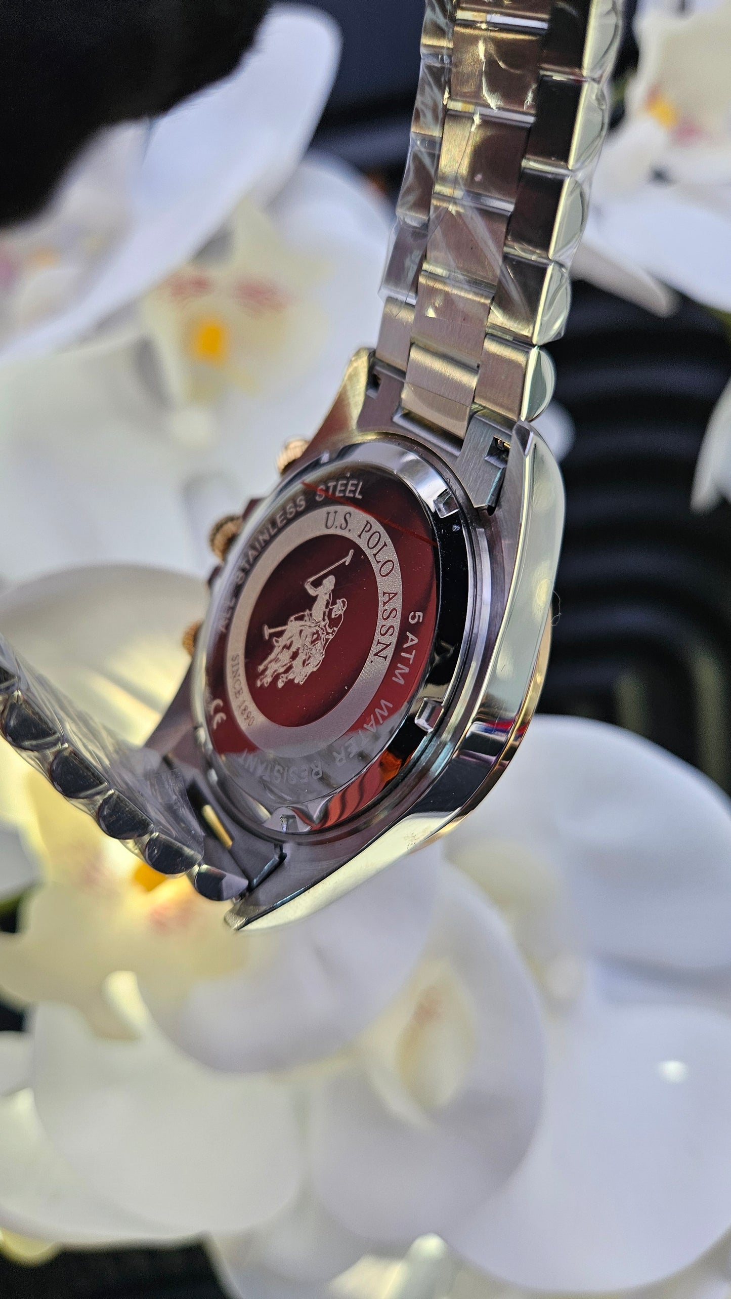 US Polo dual bracelet watch with green dial