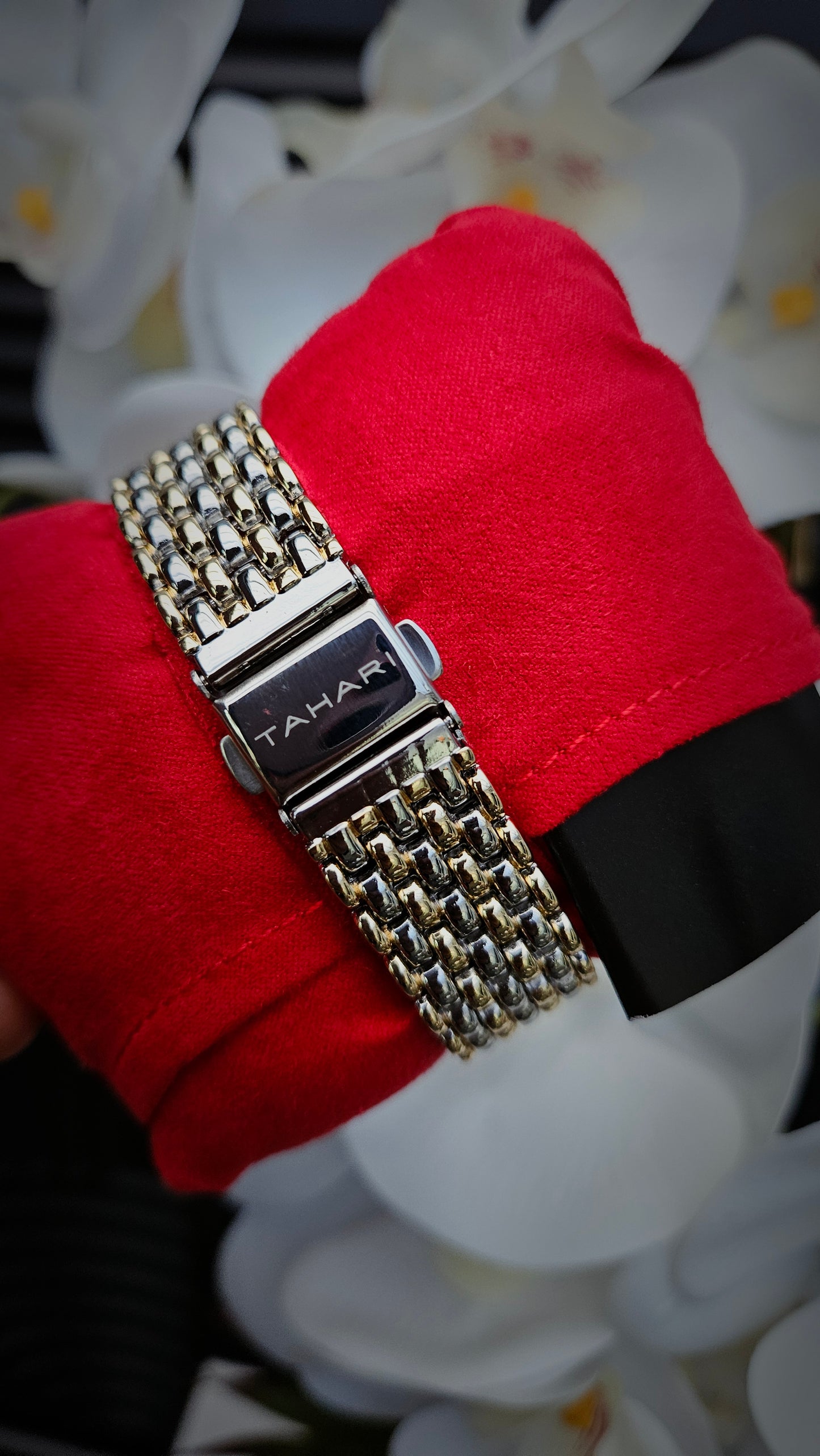 Dual Tone Square Case Watch