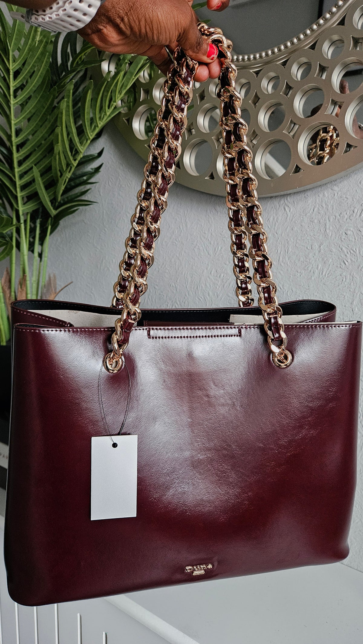 DUNE Burgundy Shoulder Bag