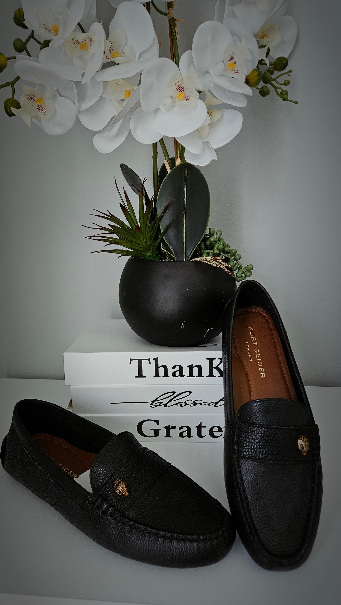 Kurt Geiger KG Black Leather Loafers