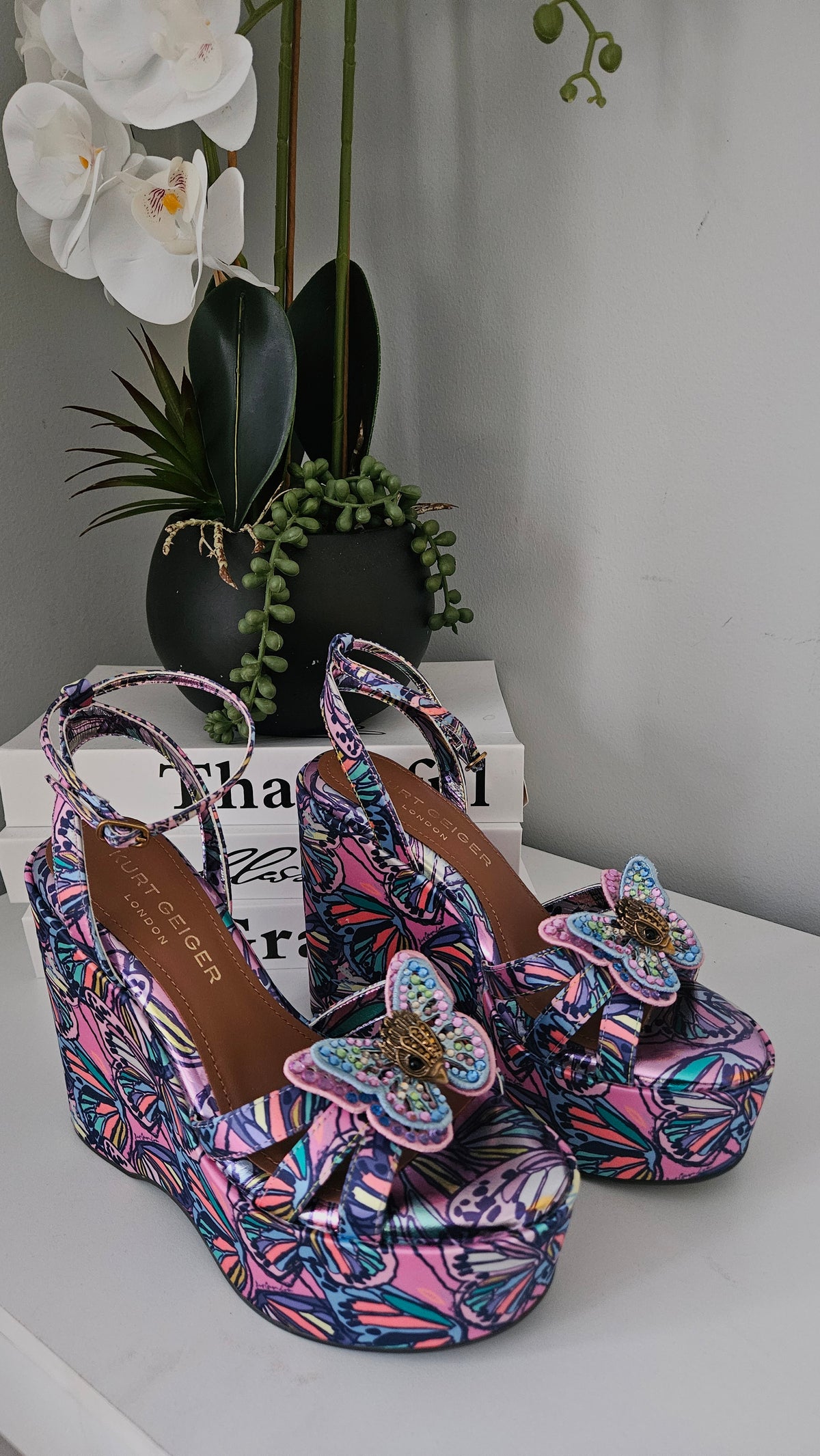 Kurt Geiger KG Butterfly Wedge- Authentic Retail Product