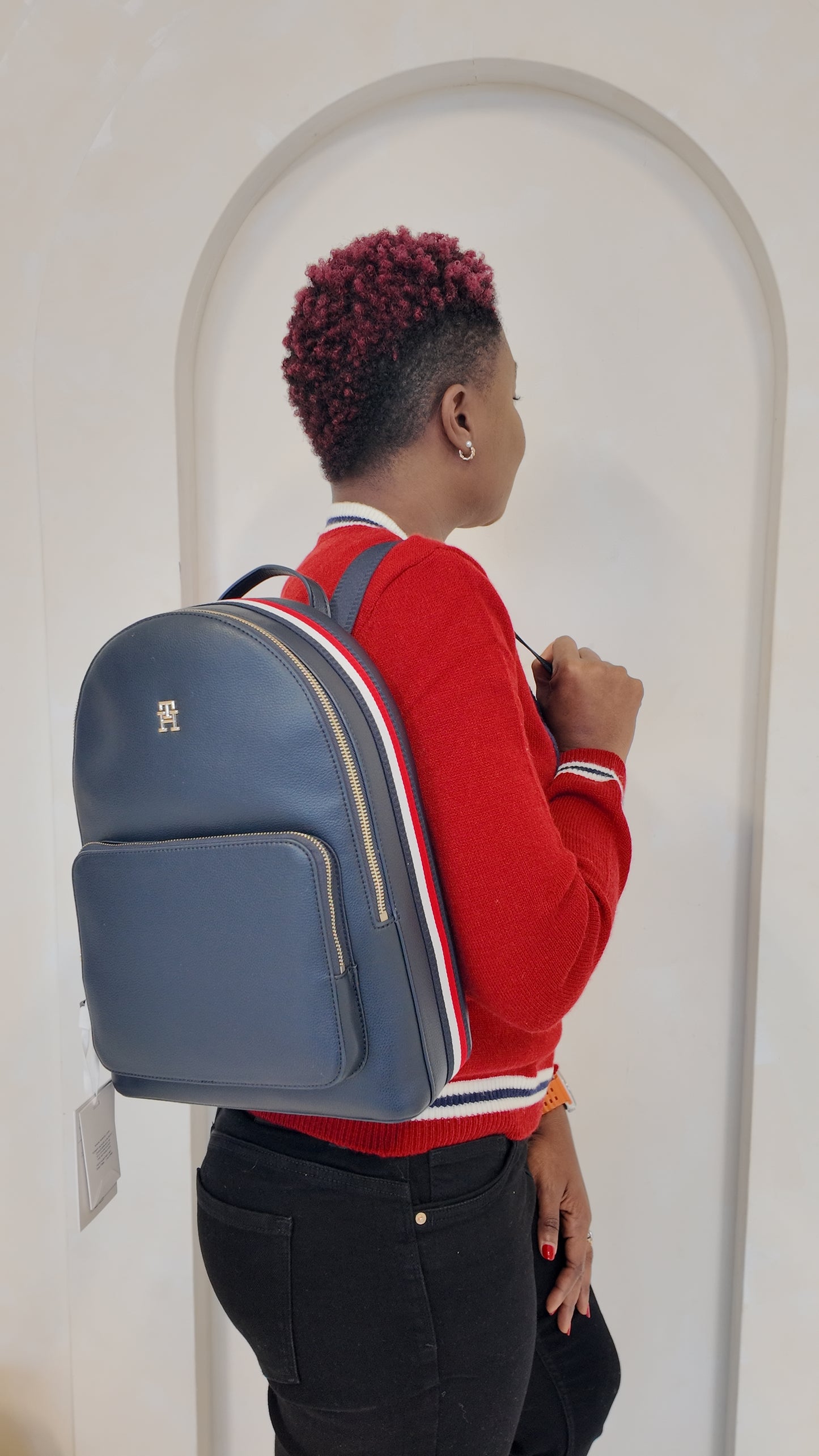 T.H Navy Backpack