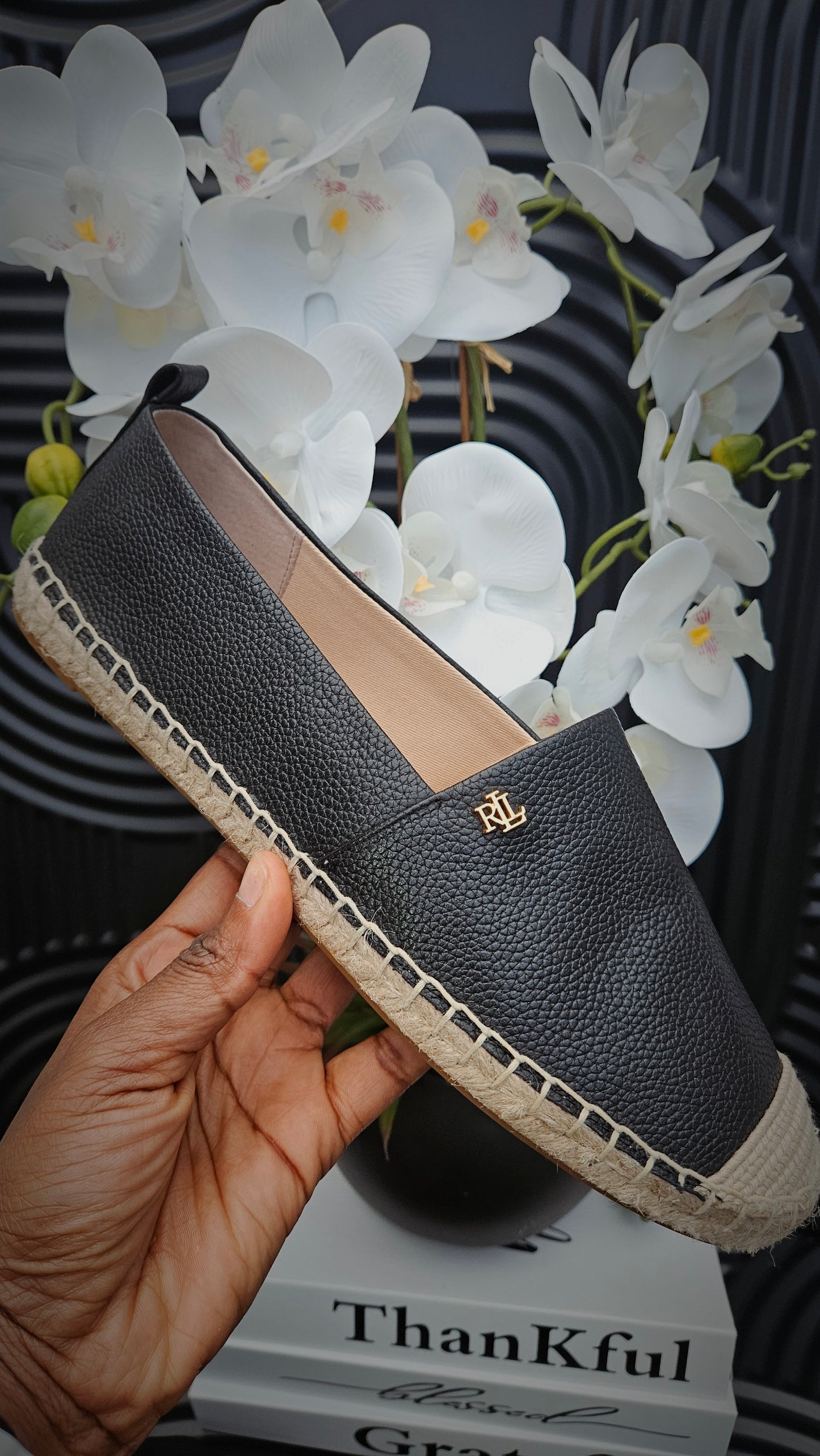 RL Espadrilles for Ladies in Black- Authentic Retail Product