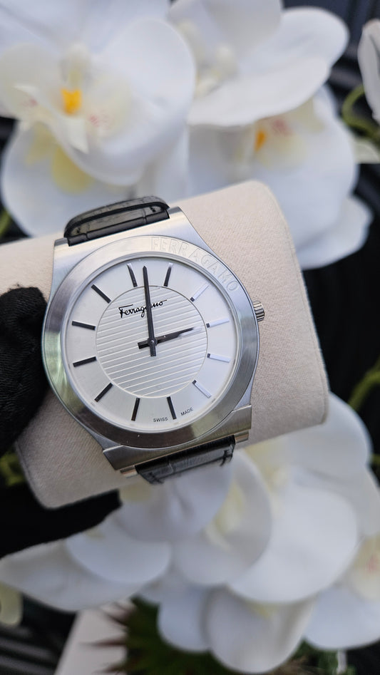 Black Leather Men's Watch - Authentic Retail Product