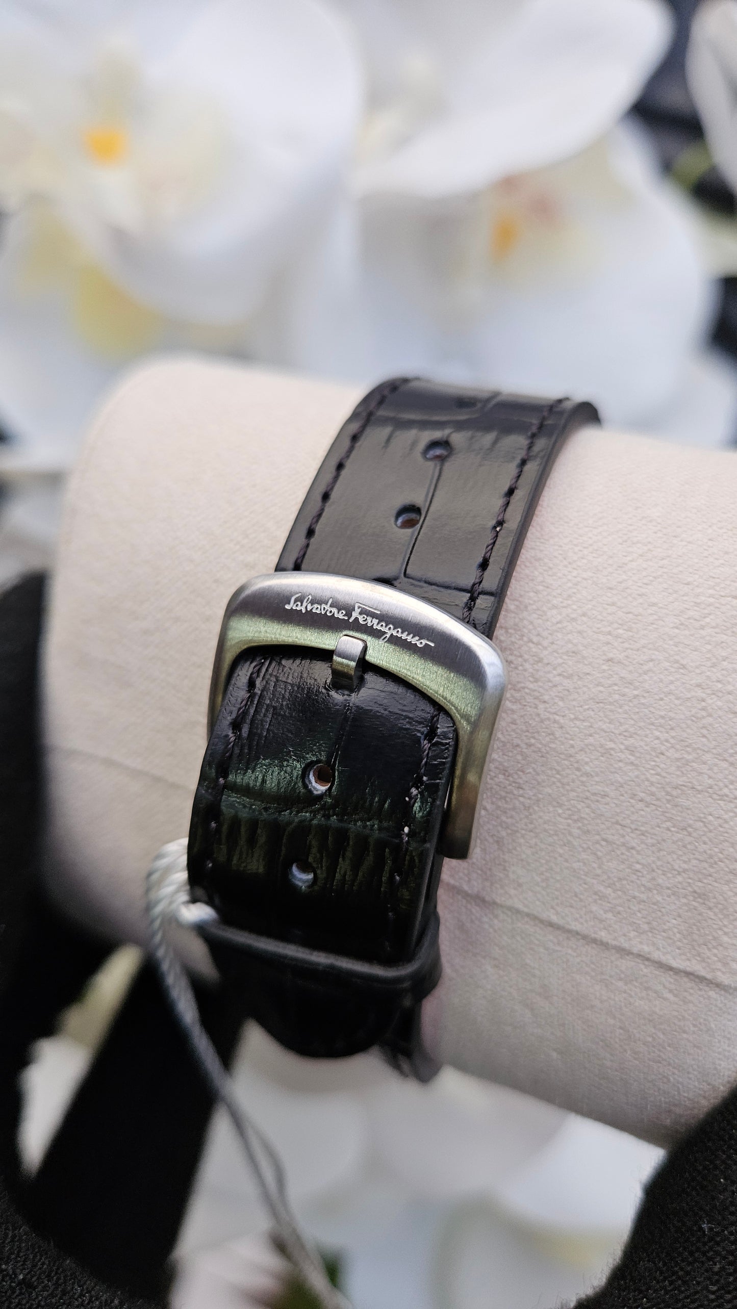 Black Leather Men's Watch - Authentic Retail Product