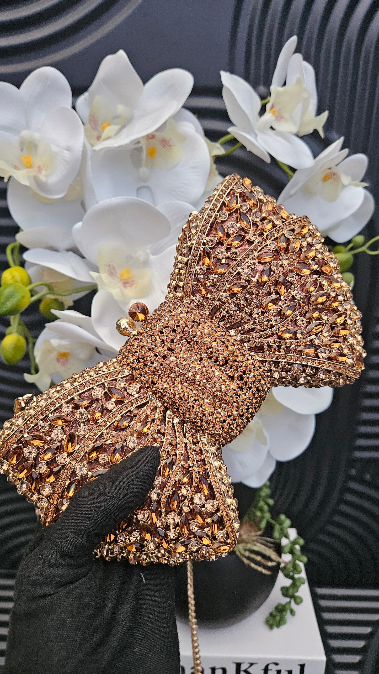 DUNE Bronze Bow Clutch Bag