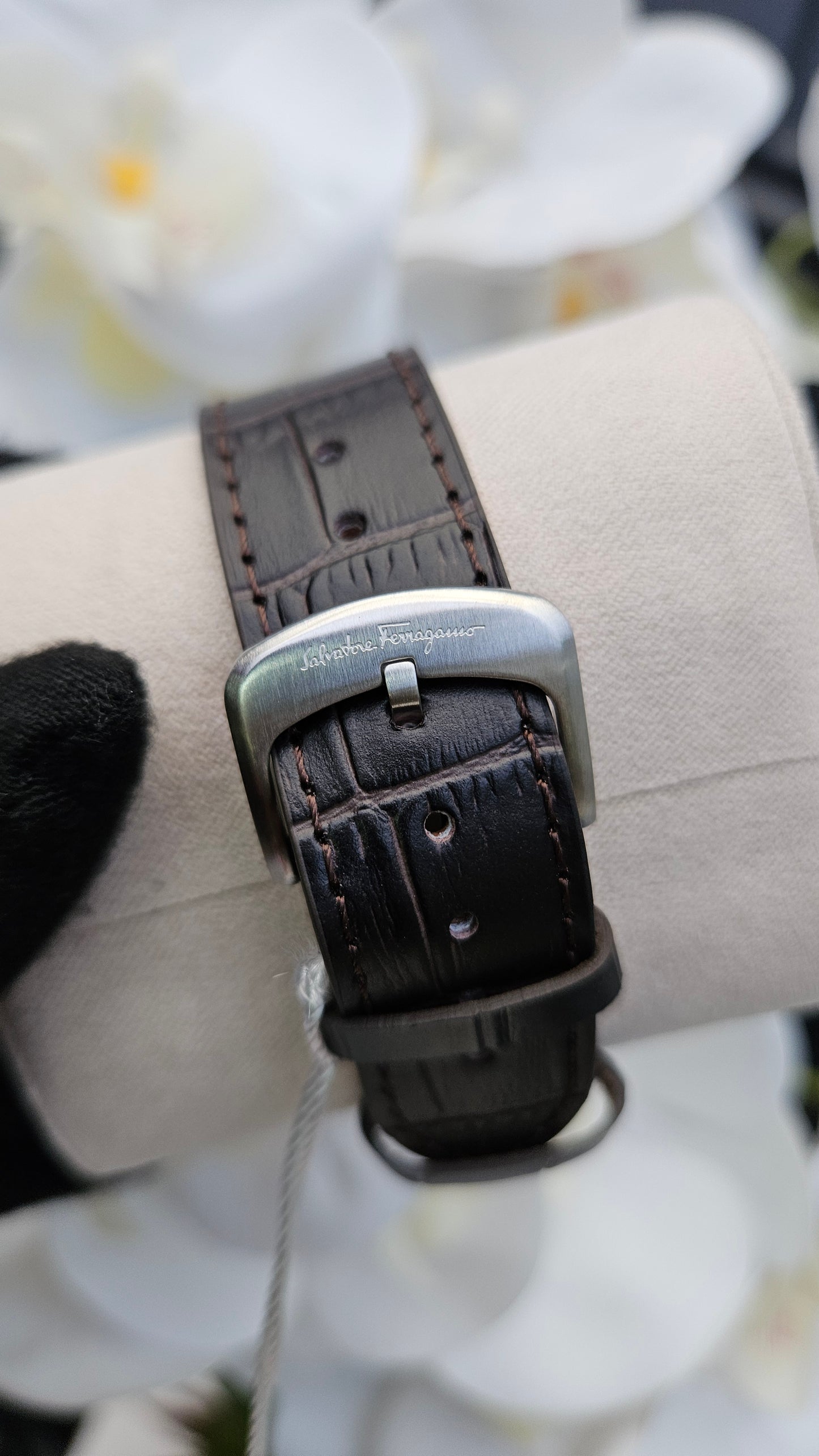 Dark Brown Leather Gents Watch - Authentic Retail Product