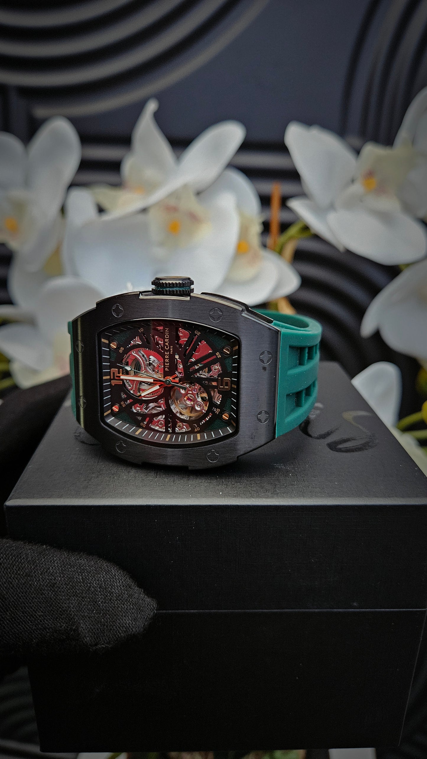 P.C Black & Green Automatic Watch for Men