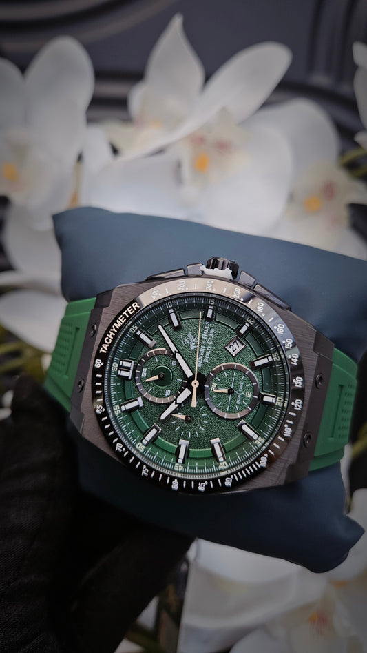 Beverly Hills Polo Club Green Silicon Strap Watch -Authentic Retail Product