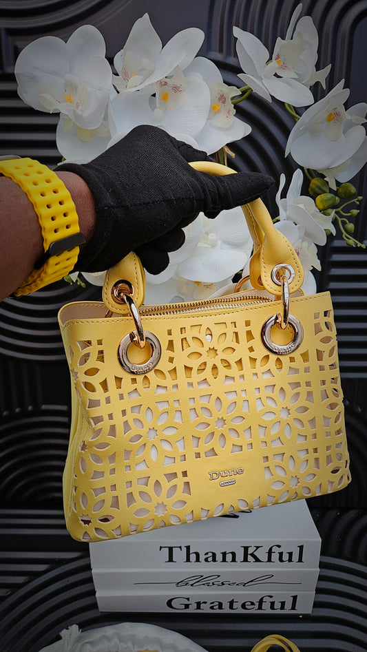 Dune Yellow Cut Out Crossbody Bag - Authentic Retail Product