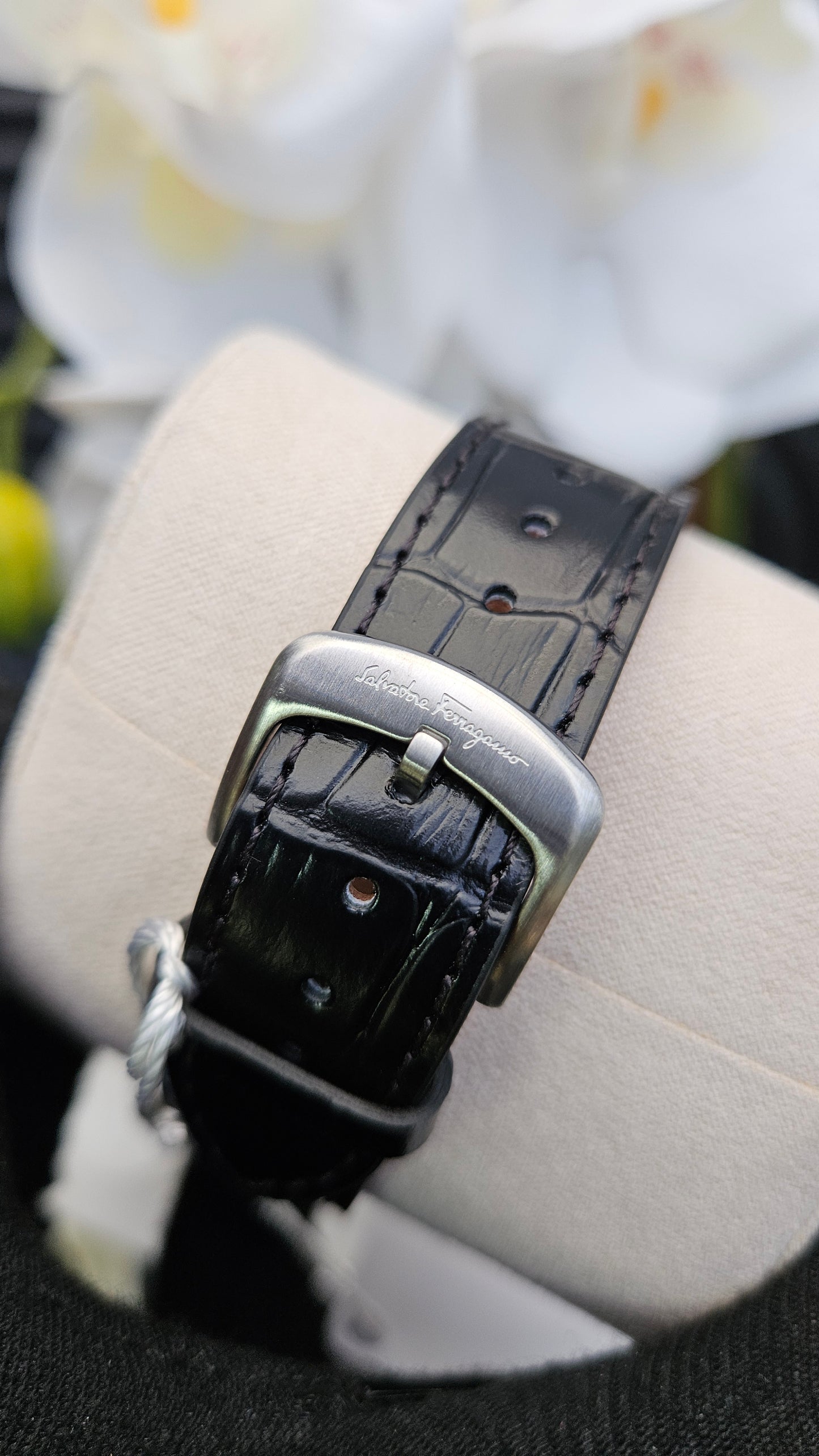 Black Leather Gents Watch - Authentic Retail Product