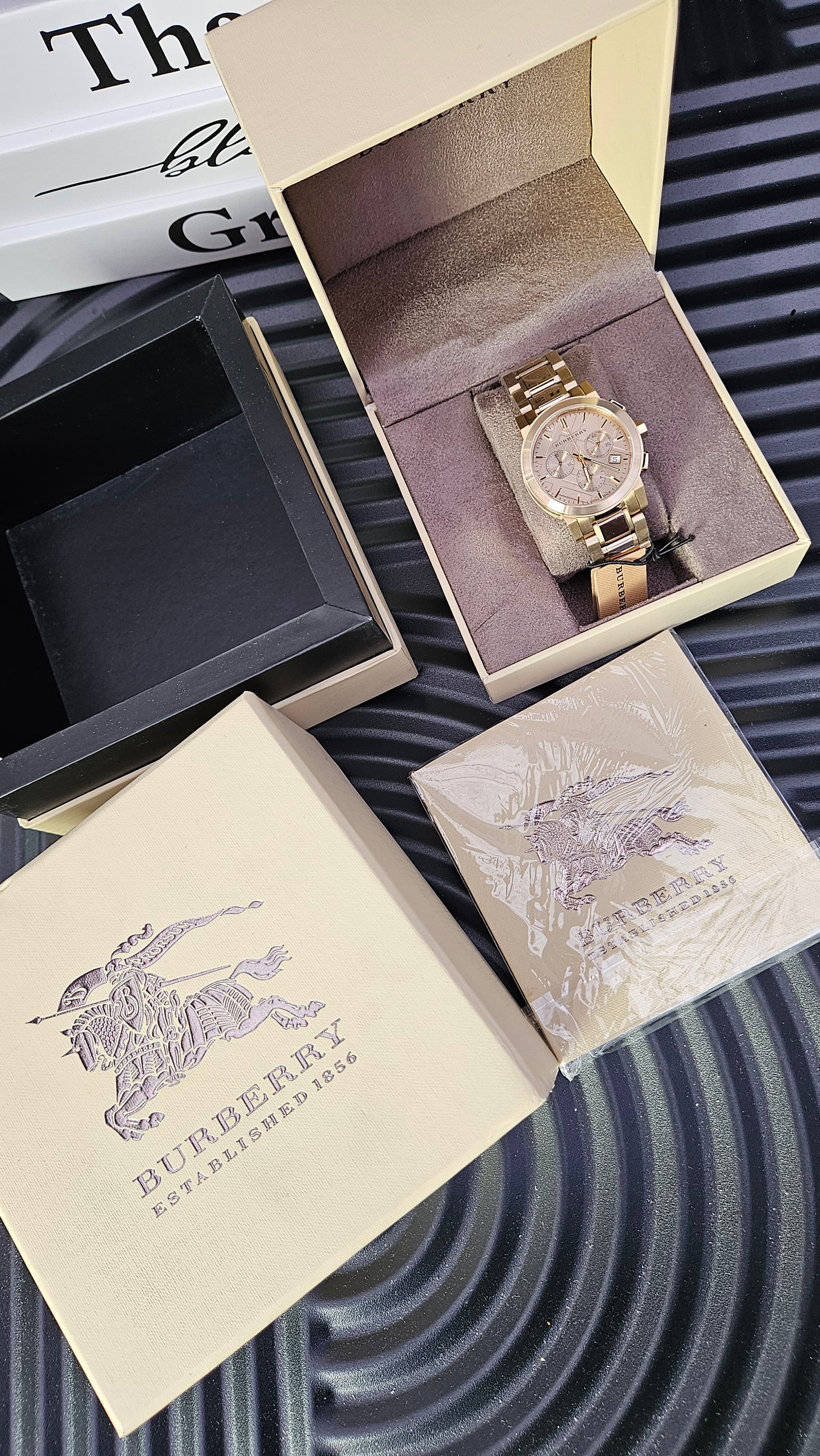 Burberry UNISEX Gold Tone Chronograph 38mm Watch