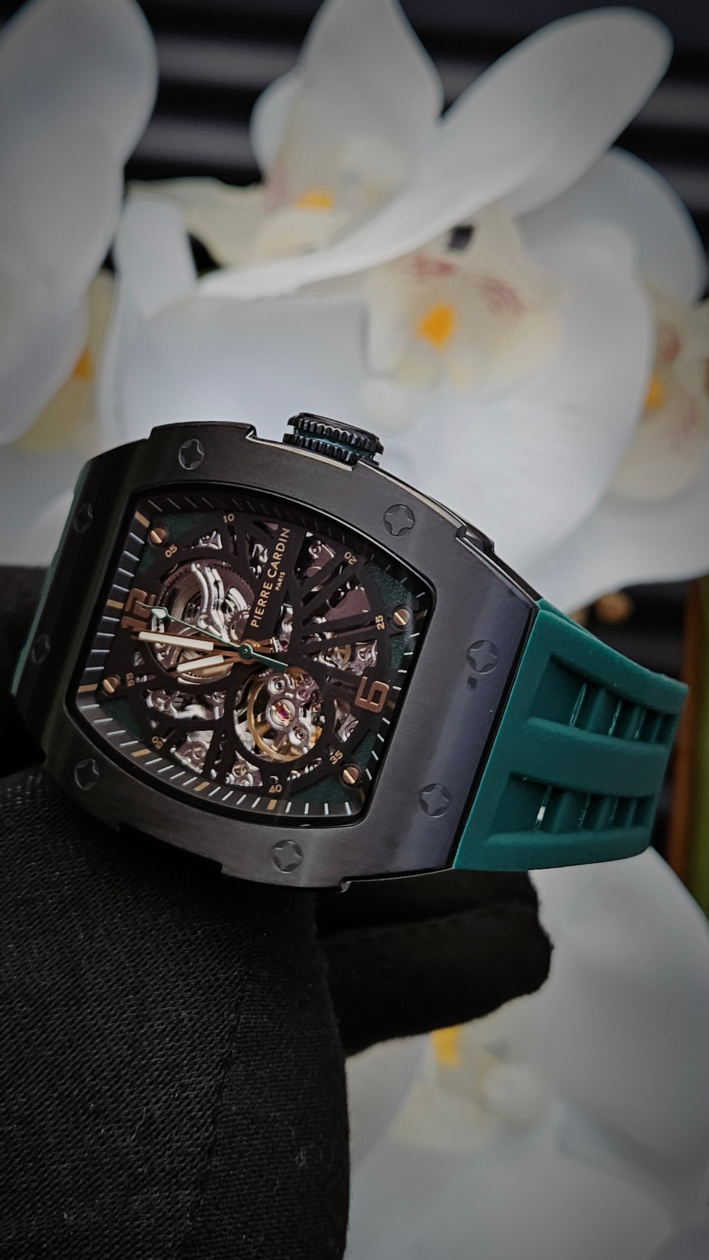 P.C Black & Green Automatic Watch for Men