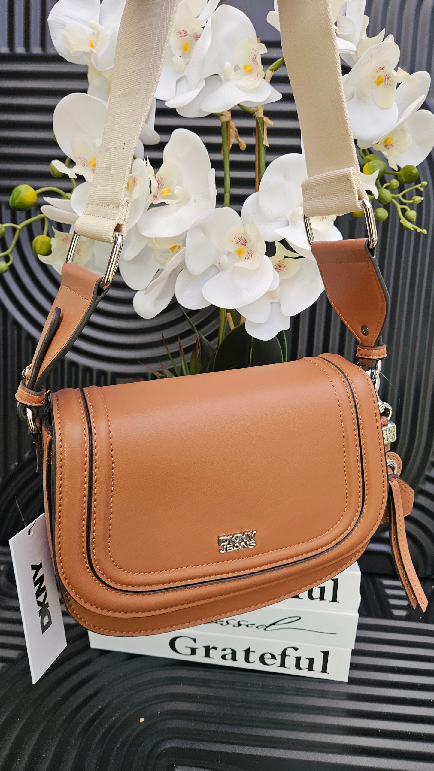 DKNY Jeans Tan Crossbody Bag - Authentic Retail Product