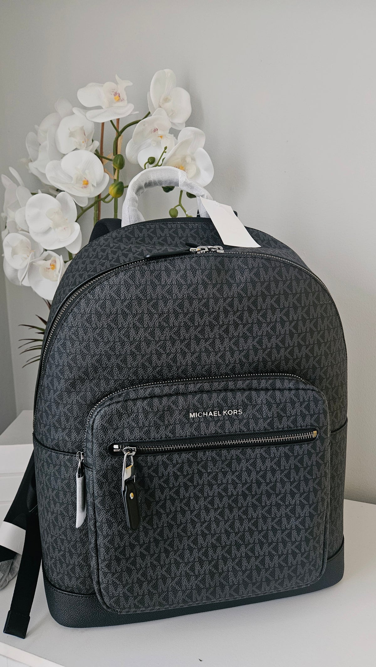MICHAEL KORS Black Logo Backpack - Authentic Retail Product