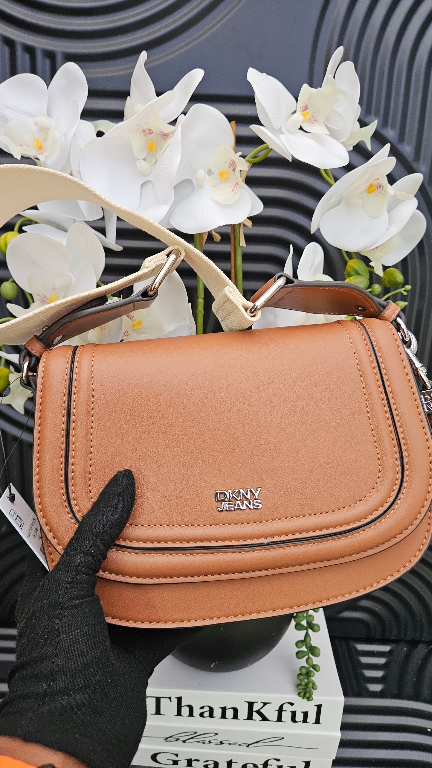 DKNY Jeans Tan Crossbody Bag - Authentic Retail Product