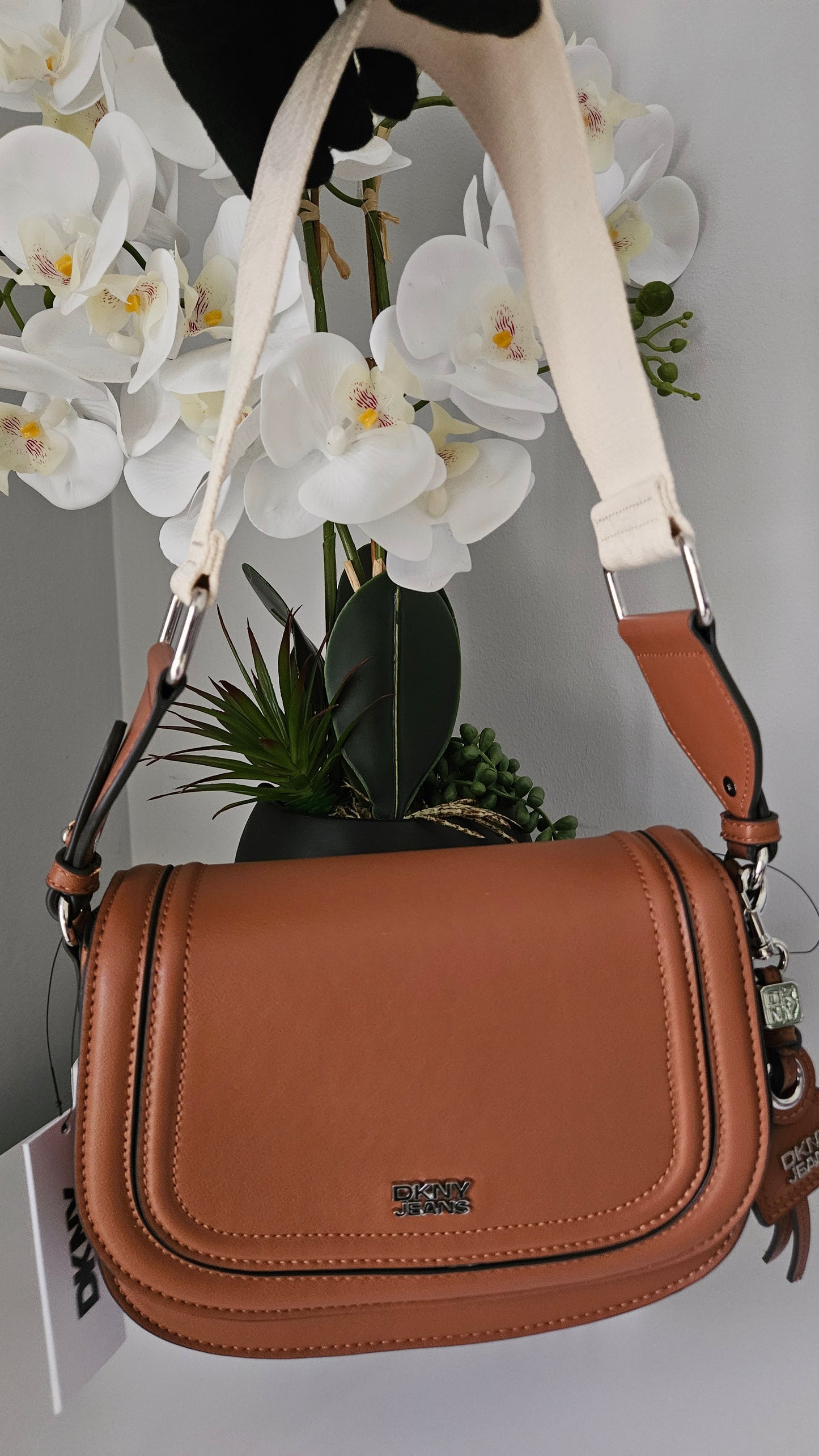 DKNY Jeans Tan Crossbody Bag - Authentic Retail Product